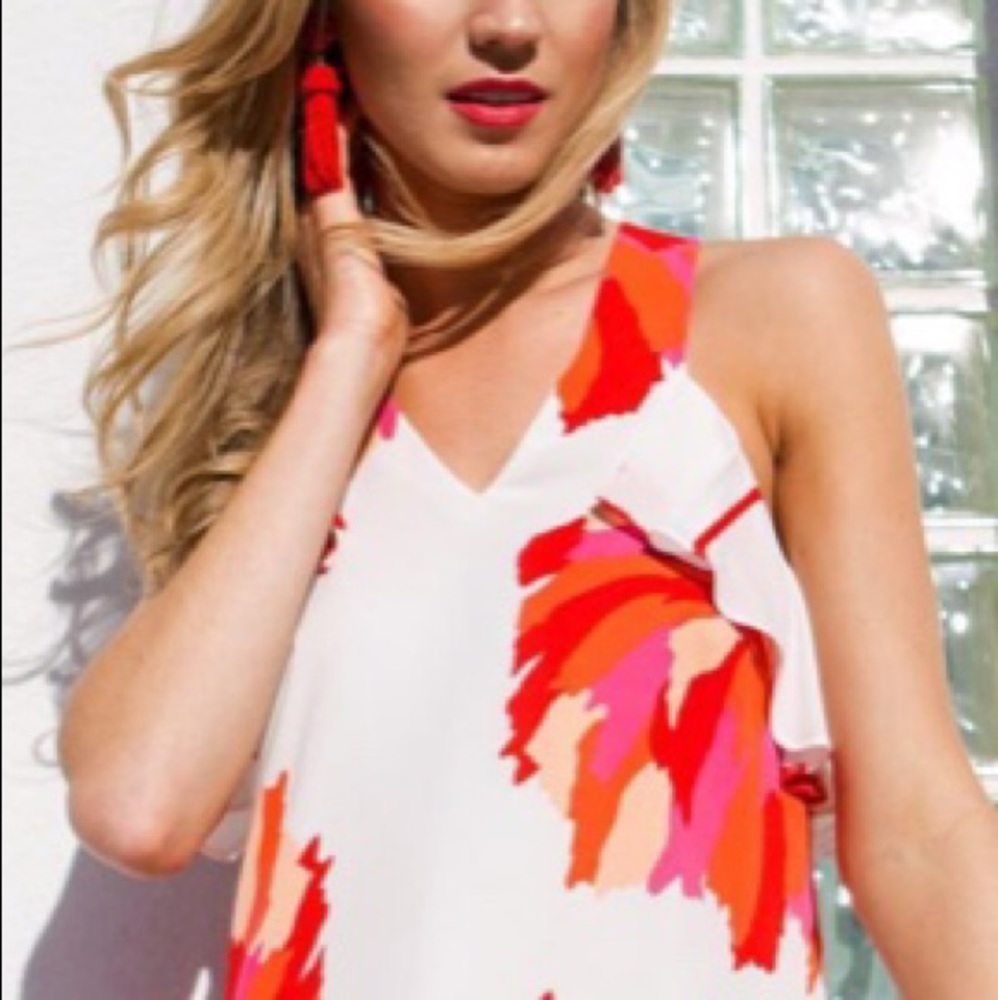 Crosby by Mollie Burch Sleeveless Floral Top Medium - Picture 2 of 8